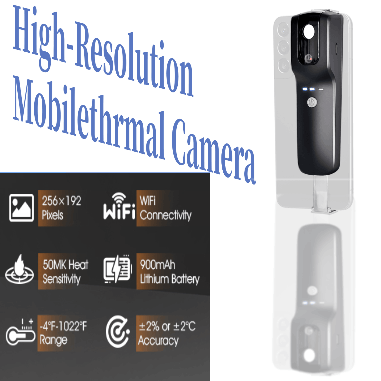 Thermal Imaging Camera 256X192 - HP951A, termocamera Wi-Fi con risoluzione 256x192,