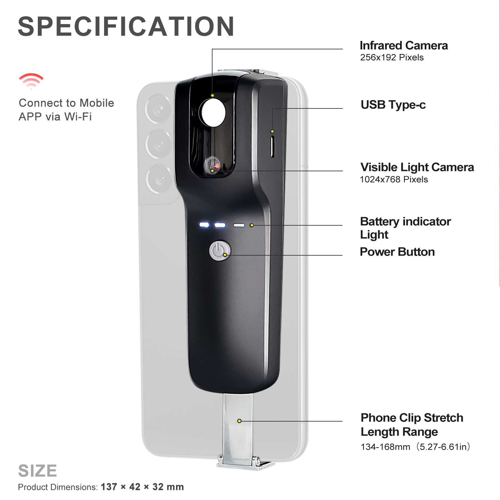 HP951A, termocamera Wi-Fi con  - Thermal Imaging Camera 256X192 recensione e prezzo